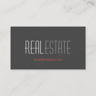 Modern grijs onroerend goed standaard Visitekaartj Visitekaartje