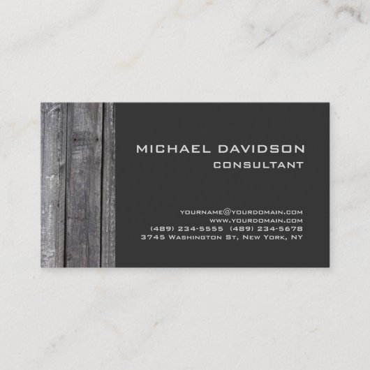 Modern grijs ontwerp elegant stijlvol visitekaartje (Voorkant)