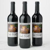 Modern grijs oudervoorstel   wijn etiket (Flessen)