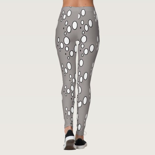 Modern grijs patroon leggings (Achterkant)
