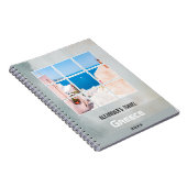 Modern grijs reisdagboek Uw foto en tekst Notitieboek (Rechterzijde)