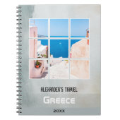 Modern grijs reisdagboek Uw foto en tekst Notitieboek (Voorkant)