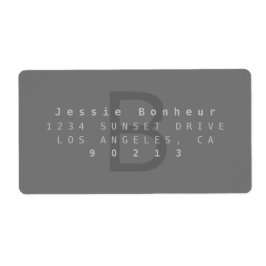 Modern grijs retouradres etiket