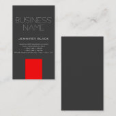 Modern grijs rood consultant Visitekaartje (Voorkant / Achterkant)