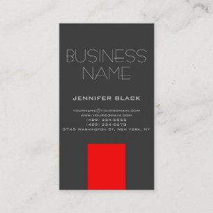 Modern grijs rood consultant Visitekaartje