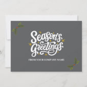 Modern Grijs Seizoen Groeten Zakelijk Feestdagenkaart (Voorkant)