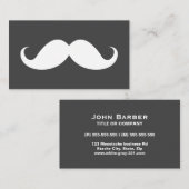 Modern grijs snor professioneel visitekaartje (Voorkant / Achterkant)