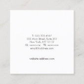 Modern grijs Taupe Stripe Professioneel Vierkant Vierkante Visitekaartje (Achterkant)