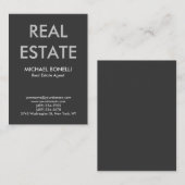 Modern grijs trendy makelaar visitekaartje (Voorkant / Achterkant)