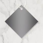 Modern grijs verloop en horizontale zwarte strepen bedankjes labels (Achterkant)