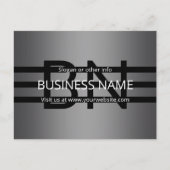 Modern grijs verloop en horizontale zwarte strepen briefkaart (Voorkant)