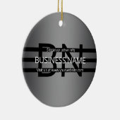 Modern grijs verloop en horizontale zwarte strepen keramisch ornament (Rechts)