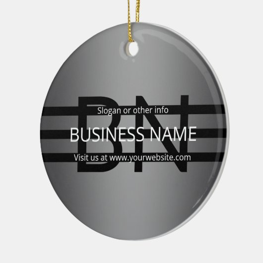 Modern grijs verloop en horizontale zwarte strepen keramisch ornament (Links)