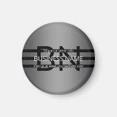 Modern grijs verloop en horizontale zwarte strepen magneet (Voorkant)