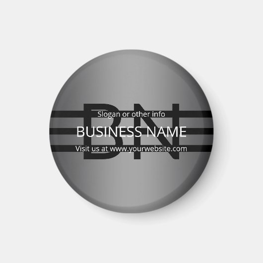 Modern grijs verloop en horizontale zwarte strepen magneet (Voorkant)