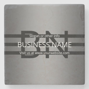 Modern grijs verloop en horizontale zwarte strepen stenen onderzetter