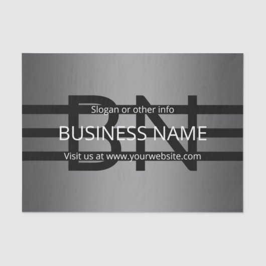 Modern grijs verloop en horizontale zwarte strepen tissuepapier (Voorkant)