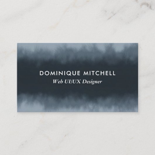Modern grijs Waterverf  Visitekaartje (Voorkant)