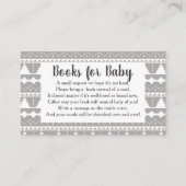 Modern Grijs & Wit Azteekse Llama Boek Aanvraag Informatiekaartje (Voorkant)