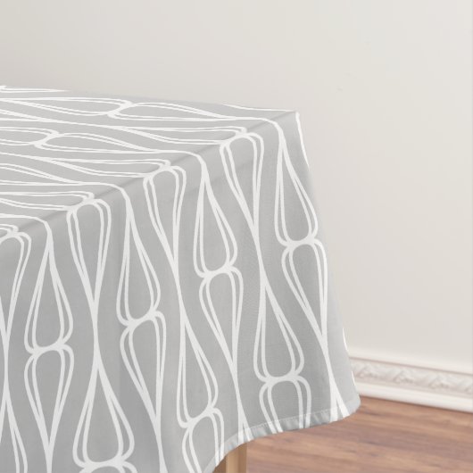 Modern grijs wit patroon tafelkleed (Voorbeeld)