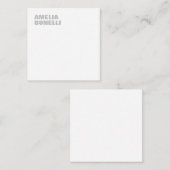 Modern grijs wit vet minimalistisch professional notitiekaartje (Voorkant / Achterkant)