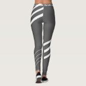 Modern grijs wit werkuiteinde leggings (Achterkant)
