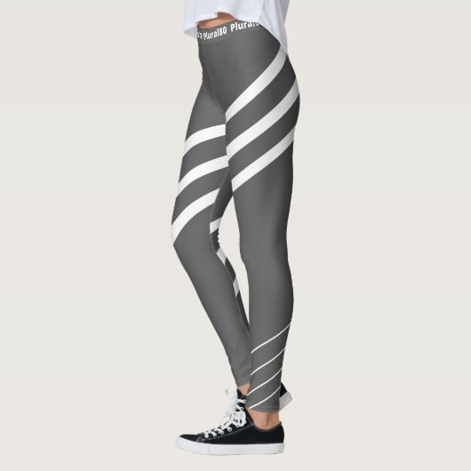 Modern grijs wit werkuiteinde leggings (Links)