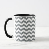 modern grijs, witte chevron beste oma mok (Links)
