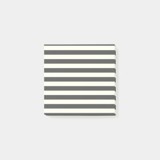 Modern Grijs Witte Streep Minimalistisch Elegant Post-it® Notes (Voorkant)