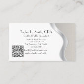 Modern grijs/zand ontwerp minimalistisch visitekaartje (Achterkant)