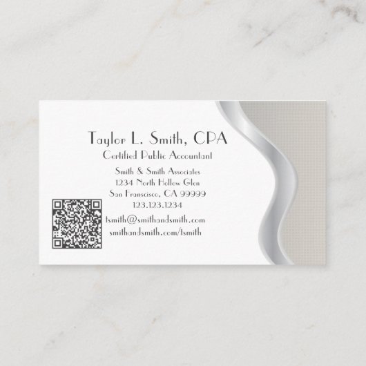 Modern grijs/zand ontwerp minimalistisch visitekaartje (Achterkant)