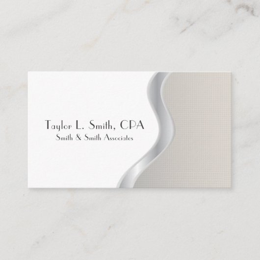 Modern grijs/zand ontwerp minimalistisch visitekaartje (Voorkant)