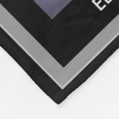 Modern grijs zwart familie foto collage monogramme fleece deken (Hoek)