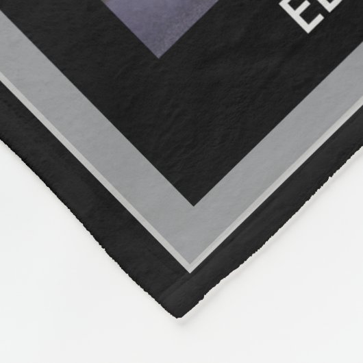 Modern grijs zwart familie foto collage monogramme fleece deken (Hoek)