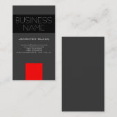 Modern grijs zwart rood consultant Visitekaartje (Voorkant / Achterkant)