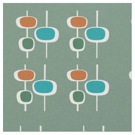 Modern  grijsgroen patroon voor retroliefhebbers stof