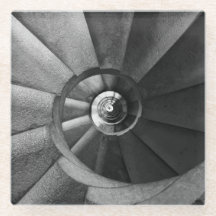 Modern Grijze Curve Trap Glas Onderzetter