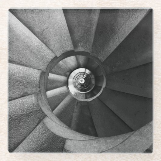 Modern Grijze Curve Trap Glas Onderzetter Glazen Onderzetter (Voorkant)