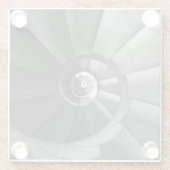 Modern Grijze Curve Trap Glas Onderzetter Glazen Onderzetter (Achterkant)