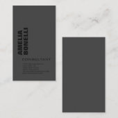Modern Grijze minimalistische professionele linnen Visitekaartje (Voorkant / Achterkant)