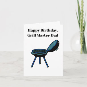 Modern Grill Master Happy Birthday Kaart voor papa