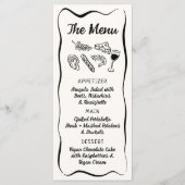 Modern & grillig Hand getekend diner & Drinken Men Menu (Voorkant)