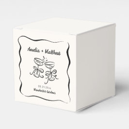 Modern & grillig Hand getrokken bruiloft Bedankdoosjes