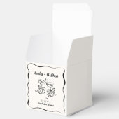 Modern & grillig Hand getrokken bruiloft Bedankdoosjes (Geopend)