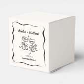 Modern & grillig Hand getrokken bruiloft Bedankdoosjes (Achterkant)