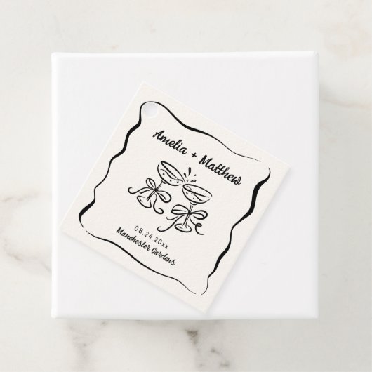 Modern & grillig Hand getrokken bruiloft Bedankjes Labels (In situ)