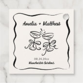 Modern & grillig Hand getrokken bruiloft Bedankjes Labels (Achterkant)