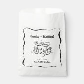 Modern & grillig Hand getrokken bruiloft Bedankzakje (Voorkant)