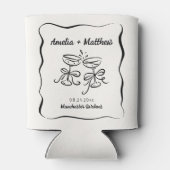 Modern & grillig Hand getrokken bruiloft Blikjeskoeler (Achterkant)