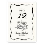 Modern & grillig Hand getrokken bruiloft Kaart (Voorkant)